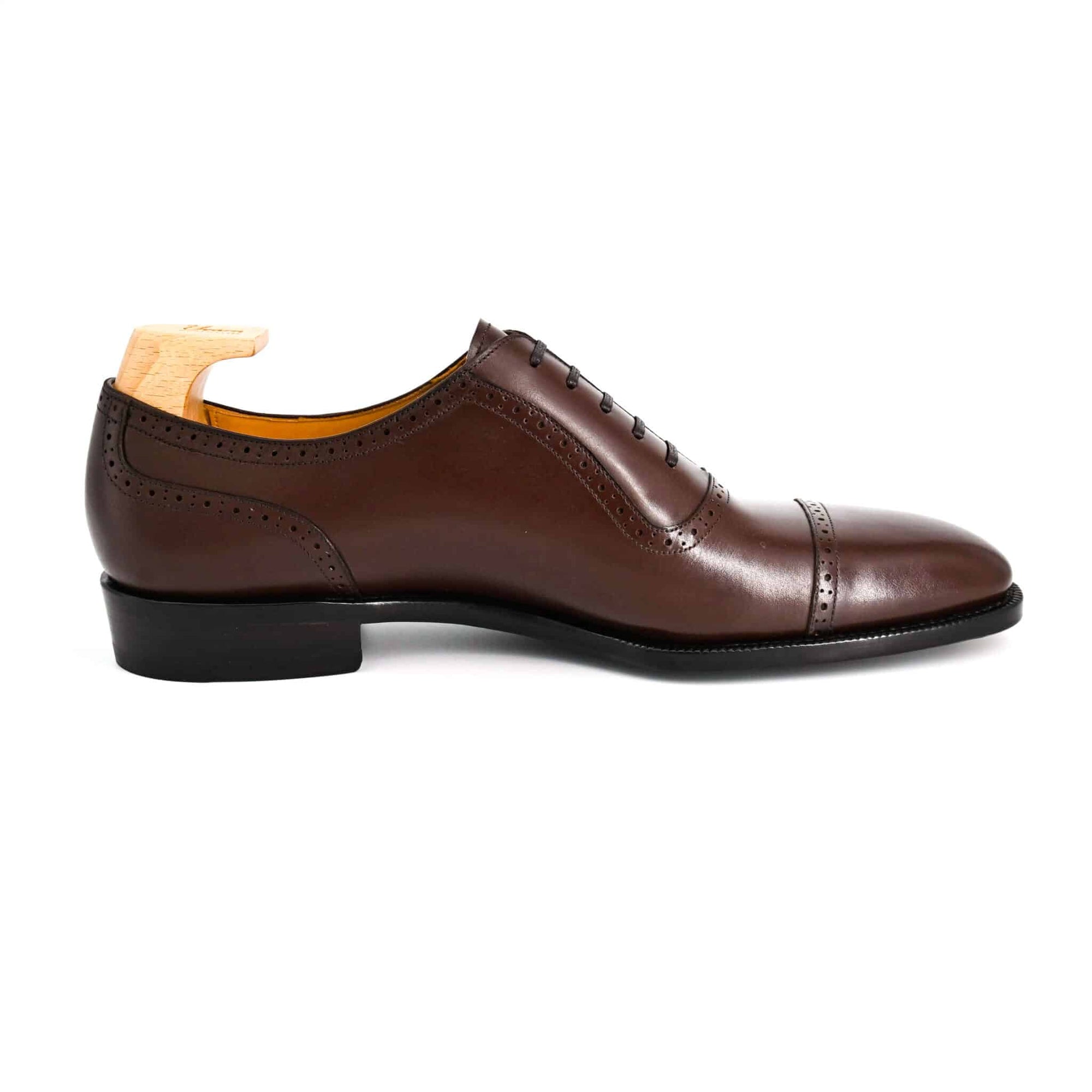 Yearn OXF 223 - Y02 - Semi Brogue Cap toe Oxford - Braun